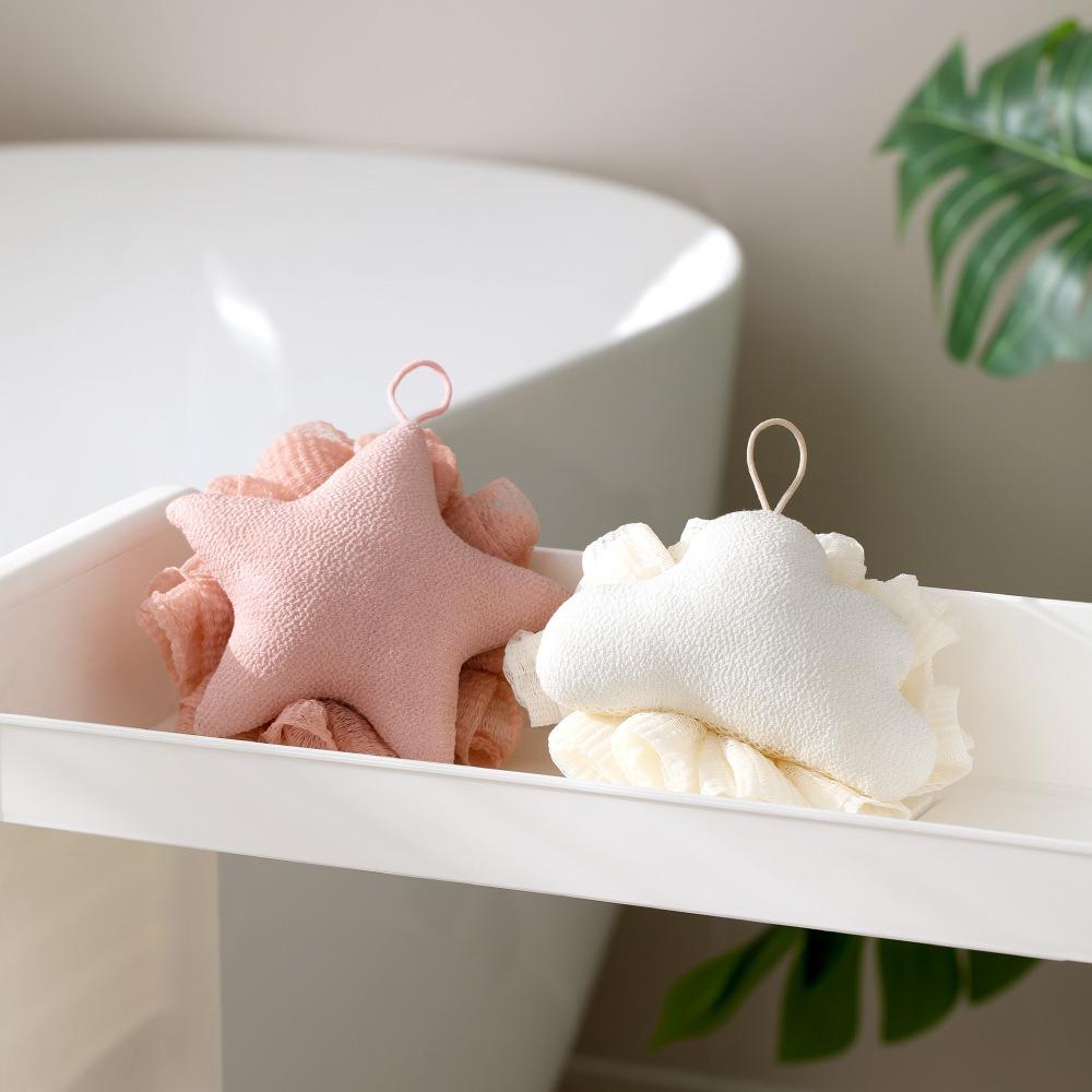 New 2-In-1 Bath Ball Towel Hangable Quick Dry Face Cleaning Ball Skin-friendly Exfoliating Mesh Bath Sponge Bath Time