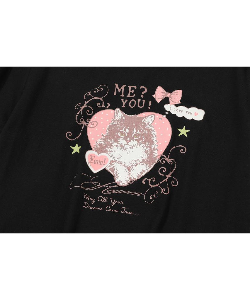 CPGN STUDIO Miyucat Crop Short Sleeve T-Shirt Black