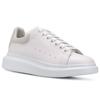 Alexander Mcqueen Oversized Leather Luxury Style Low Top Casual Shoes Men's White Gray Tail 553680WHGP79000
