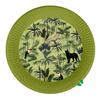 Lot of 10 "Palmeraie" Cardboard Plates 23cm Green
