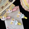 2pcs Cute Kawaii Cat Hair Clips Cartoon Kitten Hairpins for Children Girls Acrylic Little Cat Hair Side Clip Hair Accessories
