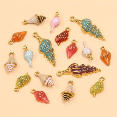 Ozean-Thema Edelstahl Muschel Muschel Anhänger Schmuck Zubehör
