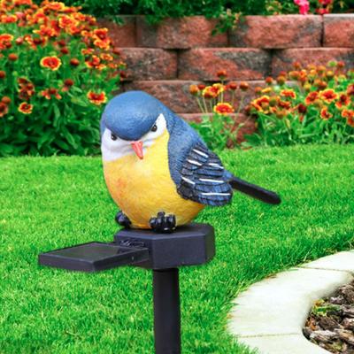 Solar Light Bird Statue Animal Ornament, Landscape Lighting Resin Figurine Garden Decor