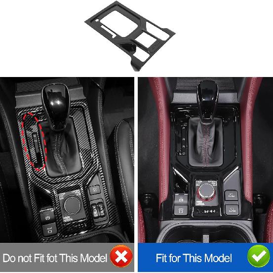 Central Control Gear Shift Panel Trim Cover Compatible with Subaru Forester 2019-2024, ABS Gear Shifter Console Anti-Scratch Panel Frame, Not Fit for
