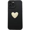 Korea Cute 3d Black Love Heart Bracelet Phone Case For Iphone 13 12 11 Pro Xs Max X Xr 7 8 Plus Se2022 Simple Soft Back Cover