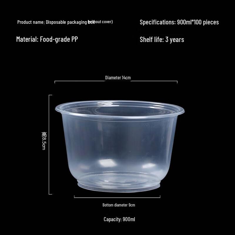 Disposable Plastic Take-Out Bowls