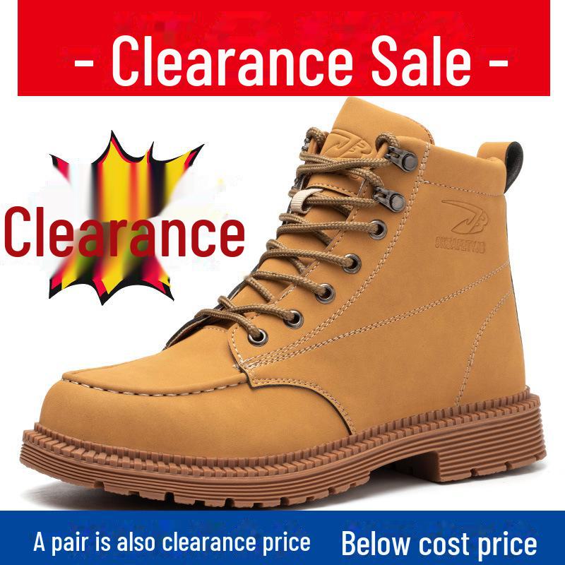 Breathable Lightweight Men's Steel Toe Work Shoes - Anti-Smash, Anti-Puncture, High-Top Safety Footwear
