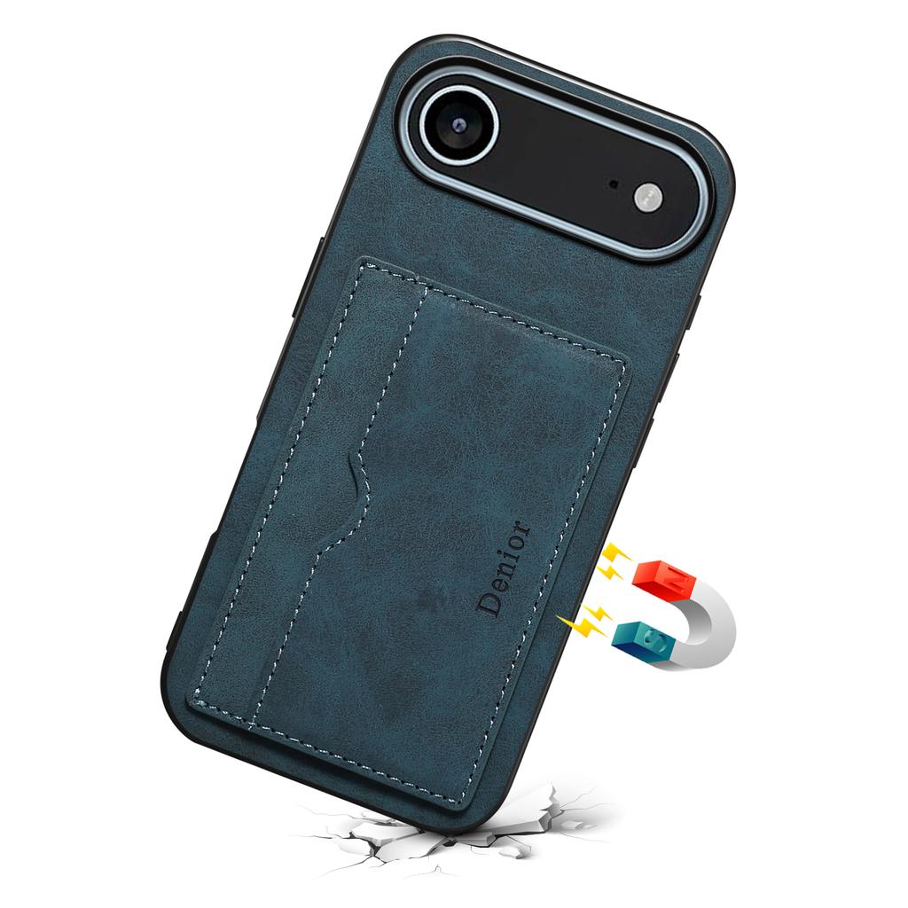 DENIOR For iPhone Air Case Card Holder Kickstand Leather Phone Back Cover