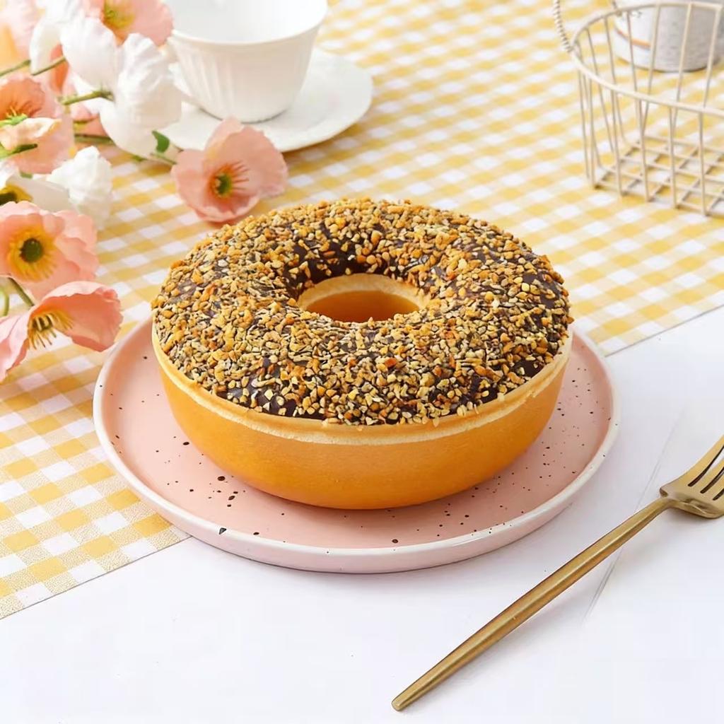 17Cm Large Cake, Donut, Bread, Kneading Toy, Soft Food, Simulated Donut Can Relieve Stress, Toy, Photography, Decoration Props