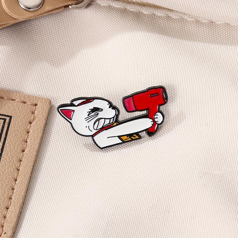 

1pc DAN DA DAN Brooch Pin with Goggles, Vibrant Red & Black Character Jewelry Gift for Fans, Durable Metal Lapel Pin for Jackets