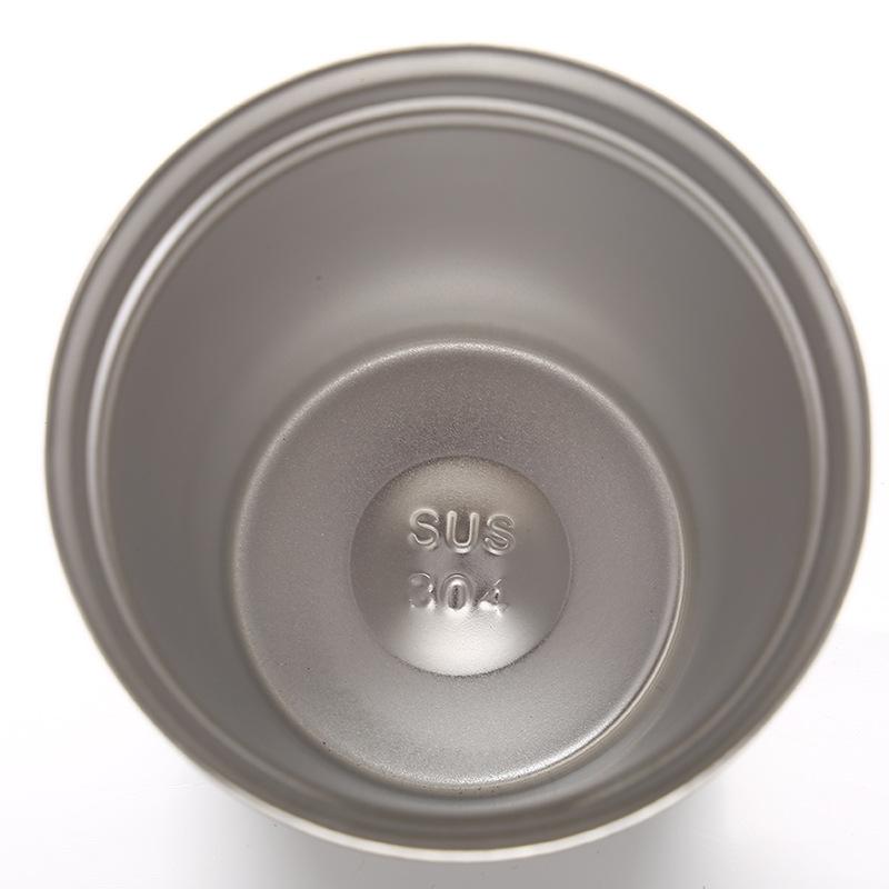 1Pc New Creative 304 Stainless Steel Coffee Cup Light Luxury High-end Office Double-layer Portable High-value Coffee Cup
