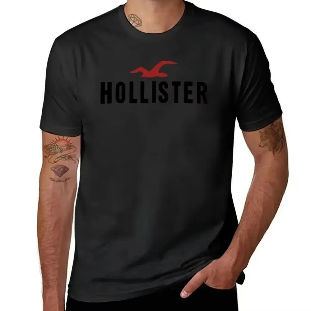 Hollister T-Shirt Aesthetic Clothing Tops Fruit of The Loom Mens T Shirts Tee Fashion Short Sleeve Tshirt Brand Summer Oversized
