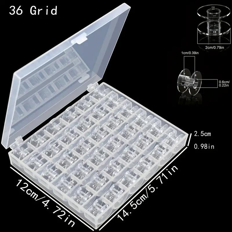 36 Grid Spools Plastic Thread Bobbins Storage Box Sewing Tools Plastic Sewing Machine Storage Case Knitting Needle Organizer