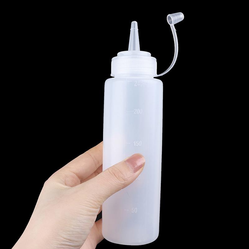 3 stk Squeeze Squirt krydderflasker med lokket salat saus dispenserflaske