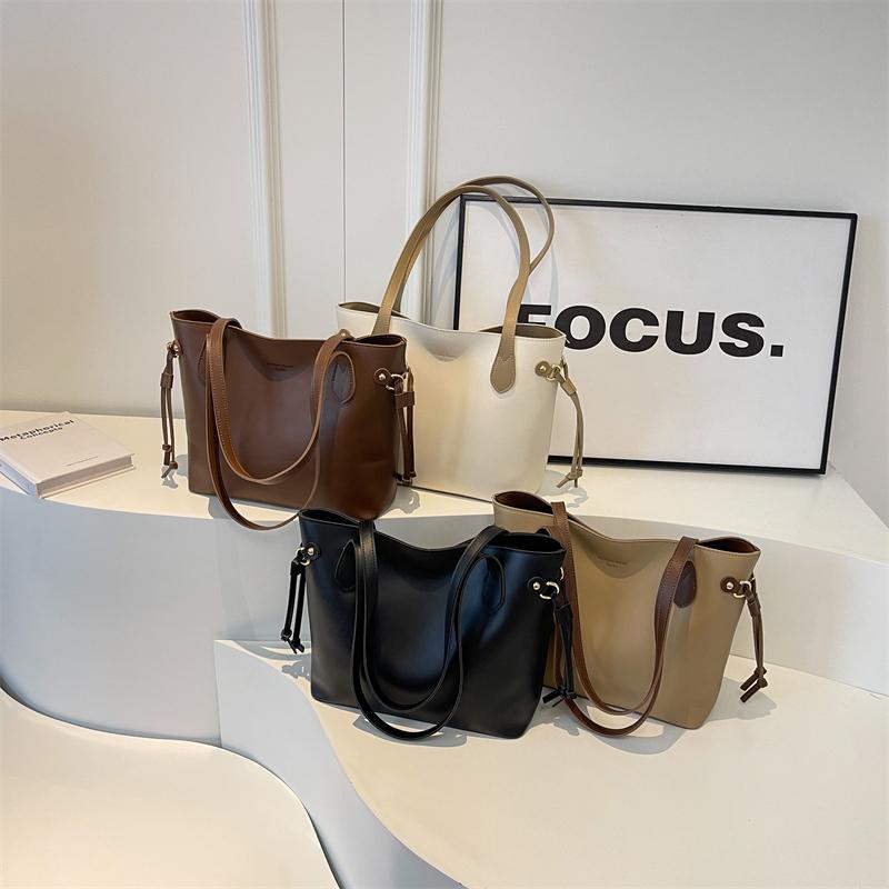 Velkokapacitní taška Dámská taška přes rameno Kožená taška Bucket Bag