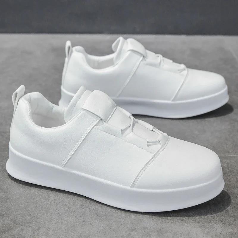 

2025 New Men s Sneakers Fashion White Causal Shoes for Men Brand Designer Skateboard Shoes Outdoor Versatile Men s Walking Shoes 43 белый