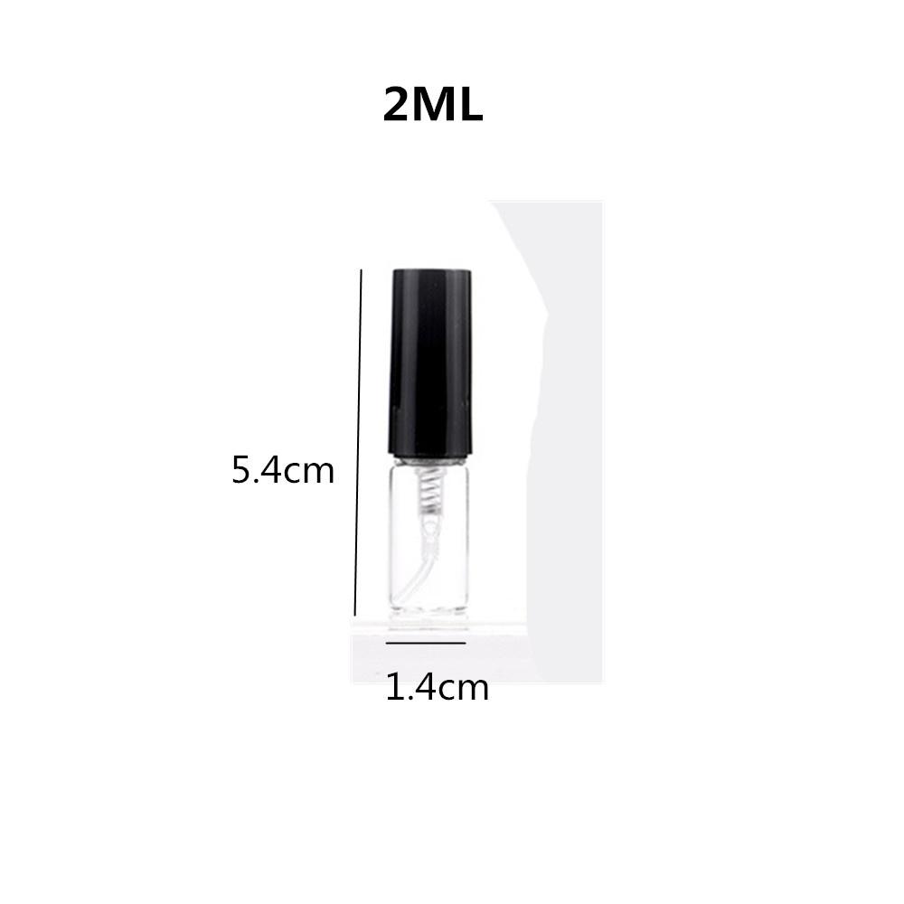 5PCS 2ML/3ML/5ML/10ML Portable Mini Empty Perfume Glass Spray Dispenser Cosmetics Sample Refillable Bottles Free Packing Tools