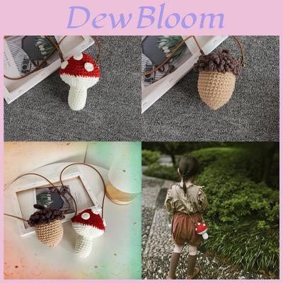 Cute Mini Handwoven Children's Bag With Stylish Mushroom Design For Girls