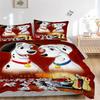 Dalmatian Dogs Fireworks Print 3Pcs Bedding Setduvet Cover With 2 Bedropillowcase Home Birthday Gift