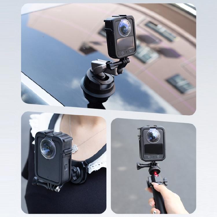 MultiPurpose Camera Case Protections Frame Double Cold Shoe Slot AntiSlip Grip For OSMO360 Video Recording Gear