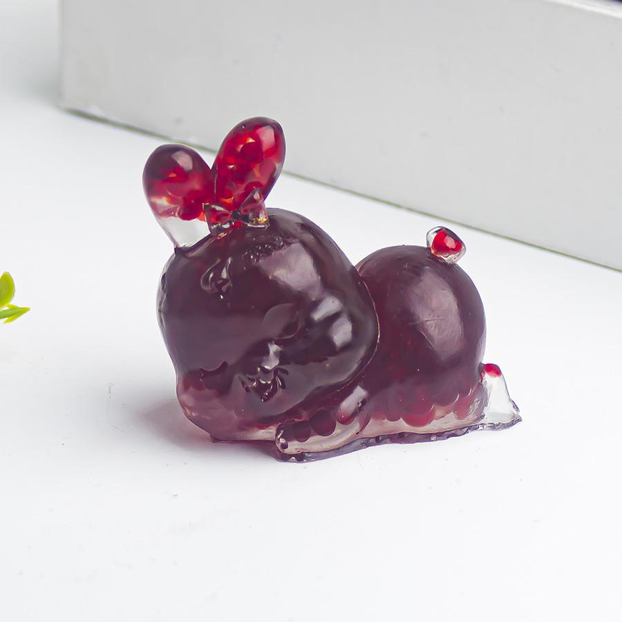 Crystal Rabbit Figurine Gift For Home Office Decor With Natural Gemstone Material
