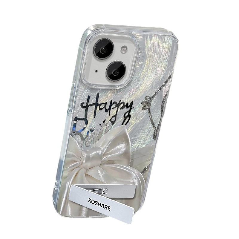 Suitable for Huawei Pura70 Mobile Phone Case Vivos18 Silk Bow Invisible Bracket Oppo Feather Yarn Xiaomi 13