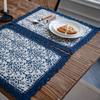 BEPAN Table Runner Printed Countryside Navy Blue Lace Blue and White Porcelain Table Tea Flag Dining Flag Long Strip