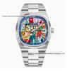 Montre Quartz Cartoon Graffiti Tendance Nationale: Grand Cadran pour Enfants et Hommes