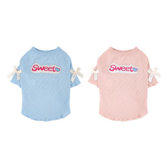 Kæledyr Sommer T-shirt Flæse Kortærmet Sød Hundetøj til Katte Små Mellemstore Hunde Åndbar Sommer Kæledyrs Outfits