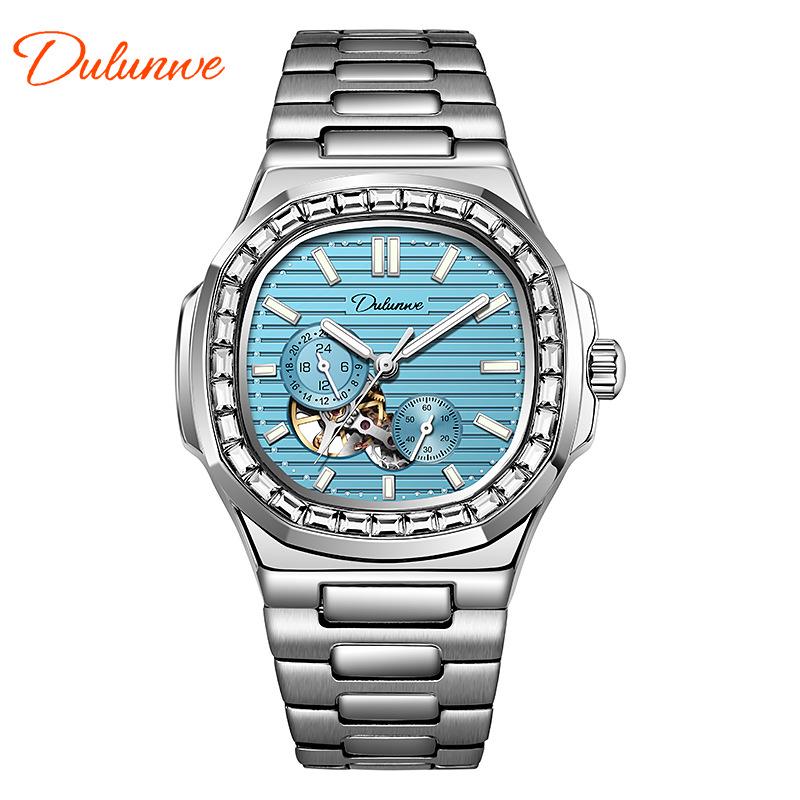 

Durenwei Мужские светящиеся автоматические водонепроницаемые часы Nautilus с прозрачным скелетонизированным дизайном