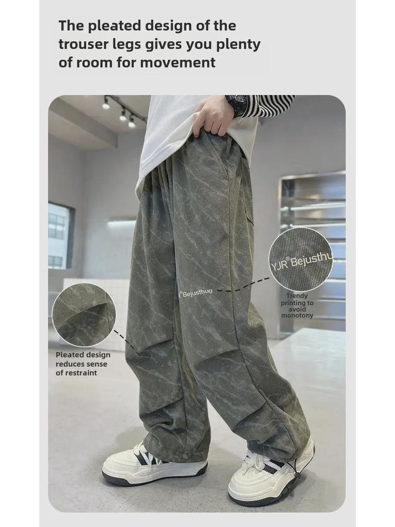 Jungen Cord Mode Trend Hose - 2024 Herbst/Winter Lässige Gerade Hose