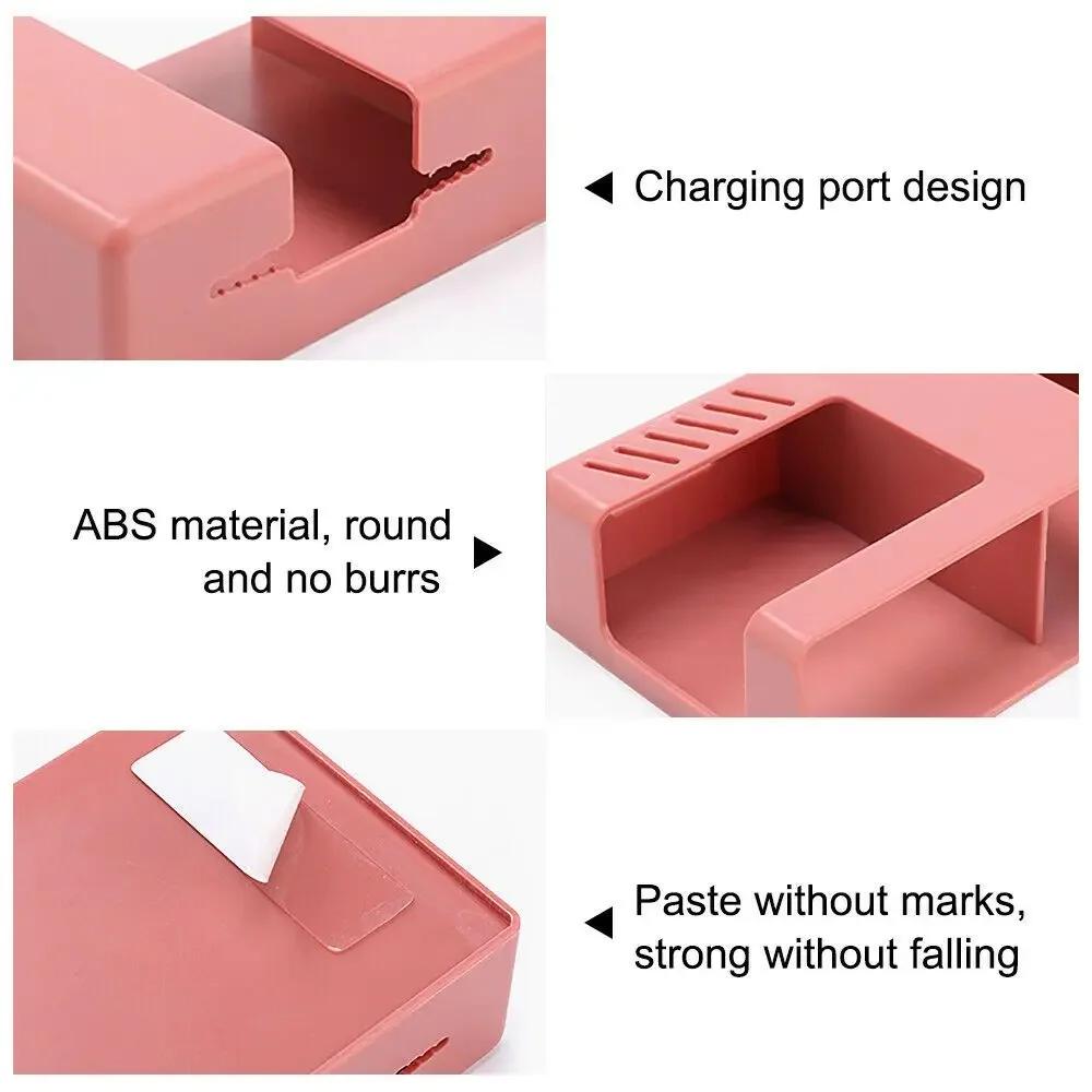 Wandmontierter Handy-Ladehalter Halterung Fernbedienungsständer Multifunktions-Wandregal Hotel Universal-Aufbewahrungsbox
