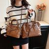 Retro Tote Bag For Women With Golden Buckle Decoration For Daily Use