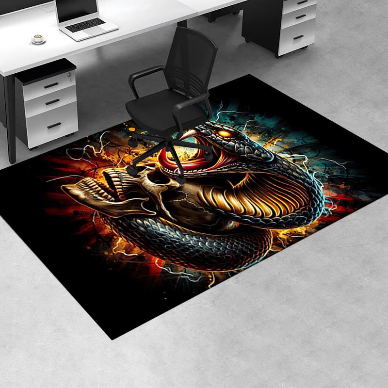 Snake Office Carpet Chair Mat Large Size Desk Protector for Home Decor, Office Flooring Gift, Suitable for Bedroom, Living Room & Various Rooms