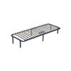 Marion - Black Bed Base Reinforced Slatted Frame and Adjustable Support Feet 80x200 X 29 Cm In Metal - Easy Assembly