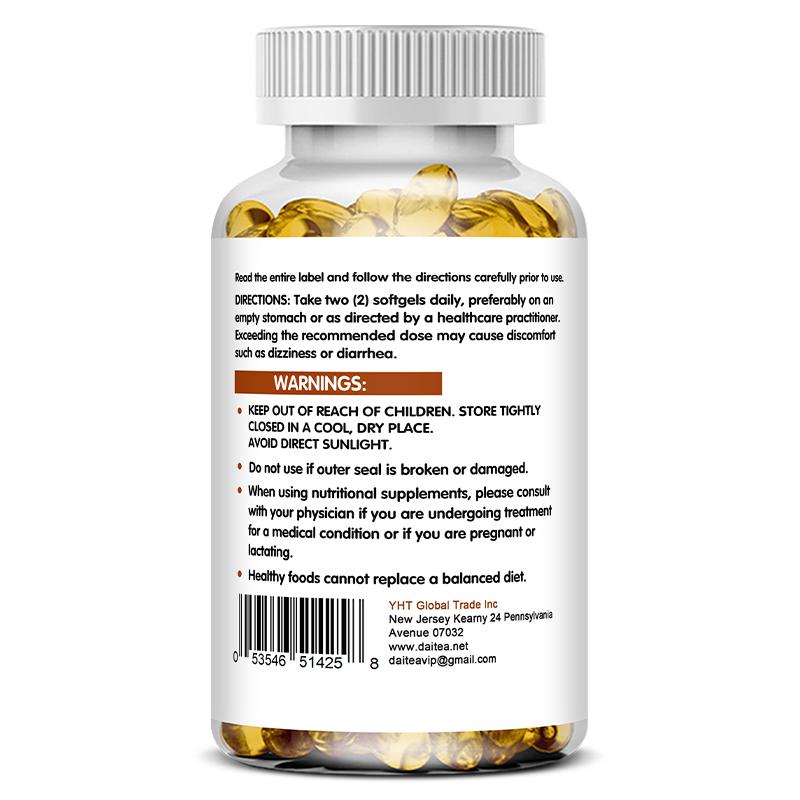 Vitamin D3 10000 IE + Vitamin K2 200 Mcg Nahrungsergänzungsmittel, 120 Weichkapseln pro Flasche