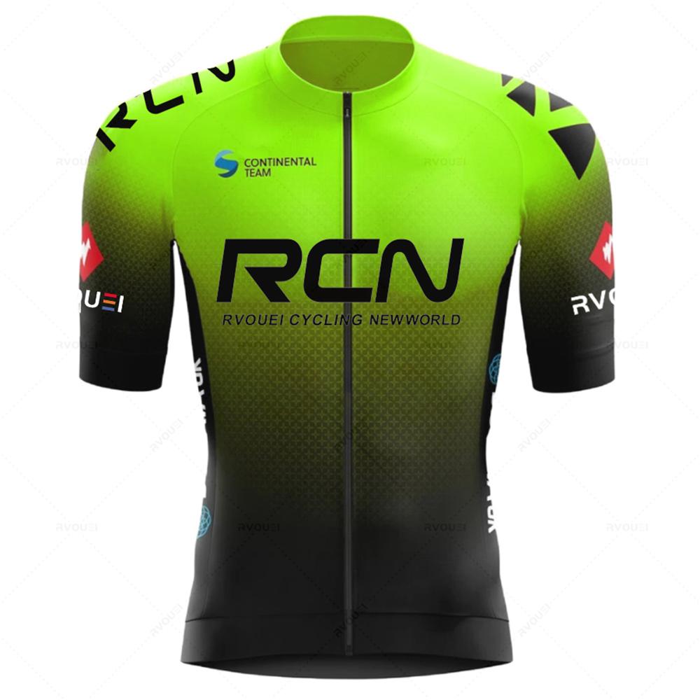Set da ciclismo verde fluorescente Rcn Uniforme da mountain bike Maglia da ciclismo da uomo estiva Set Maglie da bici da strada Abbigliamento da bicicletta MTB
