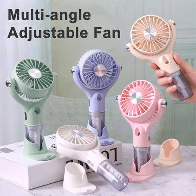 Mini Mist Spray Handheld Fan 100 Speeds Adjustable Portable Summer Misting Cooling Fan USB Rechargeable Travel Outdoor Personal Fan