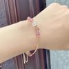 Qiaoen Exquisite Strawberry Crystal Bracelet for Women - Luxury Niche Design Beaded Jewelry, Perfect Bestie Gift