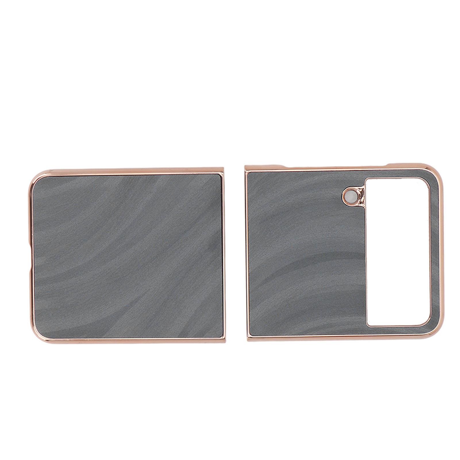 

Folding Phone Protective Cover Nano Plating Texture Prevent Scratch Phone Cover for Samsung Galaxy Z Flip4 серый