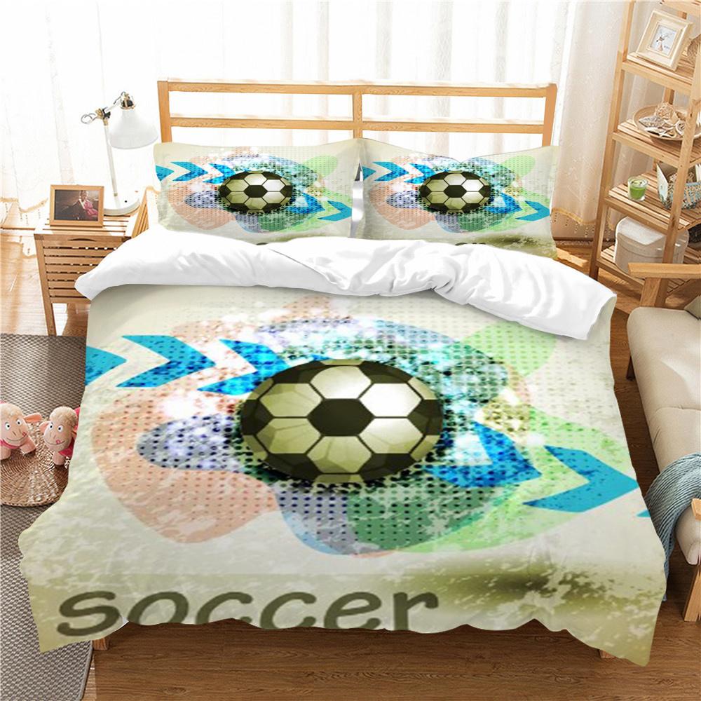 Soccer Duvet Cover Sports Style Home Bedspreads King Queen Size Bedding Fashion Quilt Cover Woman Man Bedding Sets