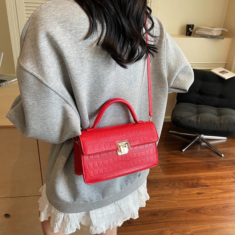 Autumn texture small bag new trendy fashion casual women's bag simple shoulder bag versatile messenger small square bag