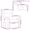 VidaXL Fauteuil Inclinable Électrique, Chaise de Relaxation avec Dossier et Repose-pied Réglables, Siège de Salon, Moderne, 3205119