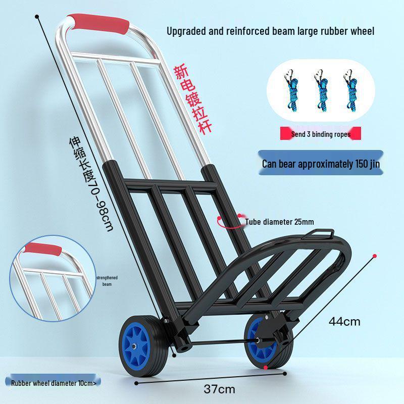Foldable Handcart for Shopping and Luggage Transport