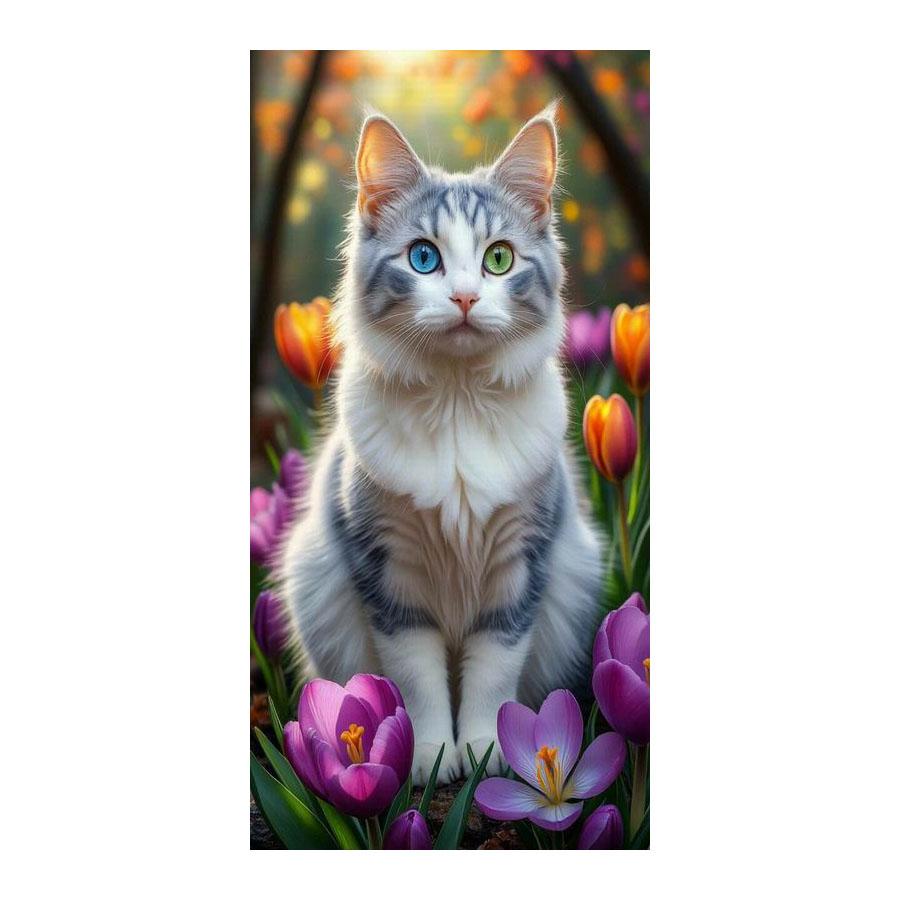Cat Flower Arge Size Diamond Painting New Collection 2026 Animals Diy Full Square Round Drill Rhinestone Embroidery Mosaic Cross Stitch Kits