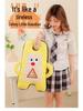 Cartoon Fire Extinguisher Plush Pillow with Road Cone Backrest and Warning Sign Prop
