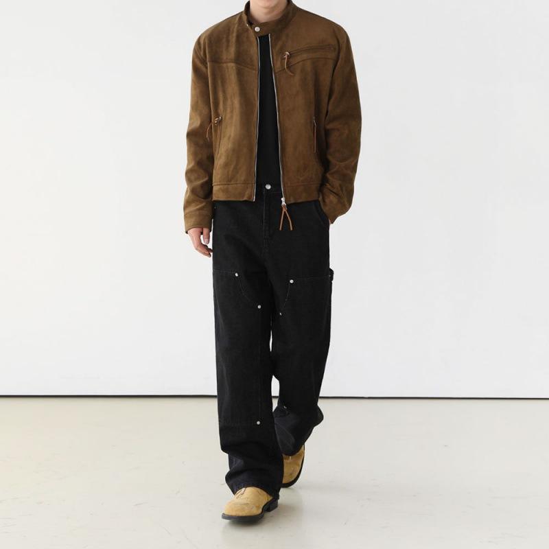 Krátká bunda se stojáčkem Pánská Jarní Volný Top Korejský Styl Trendy Bunda