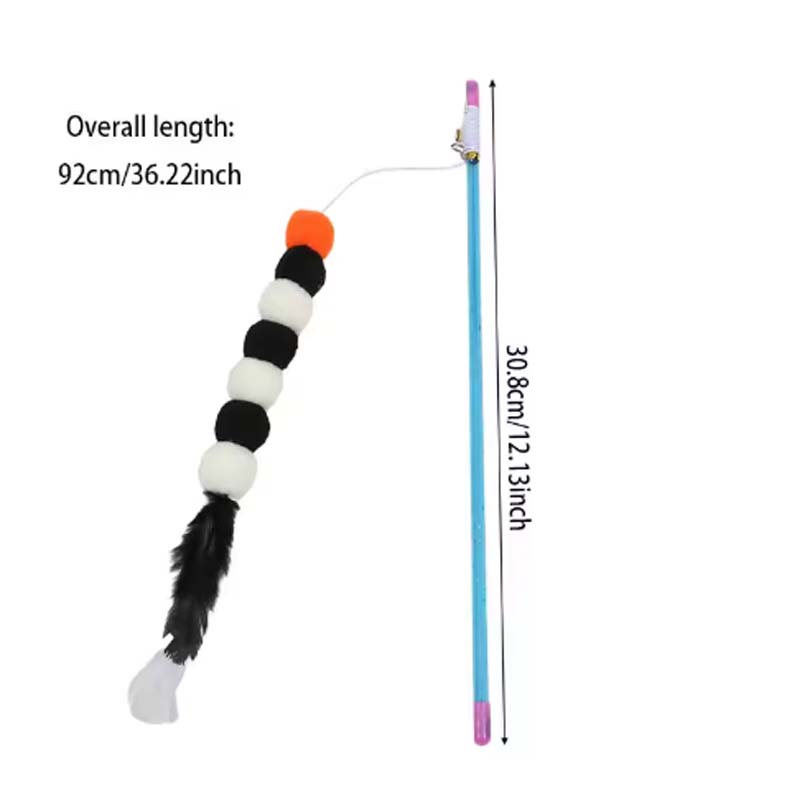 1 PCs New Elastic String Imitated Furs Bug Funny Cat Stick Suitable for Cats