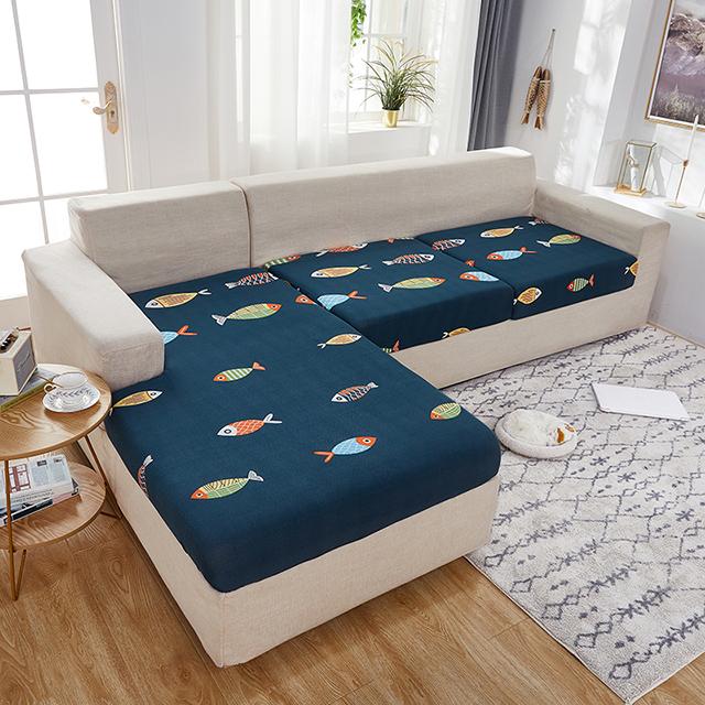 Modern Printed Sofa Cushion Cover Livingroom Funiture Protector Spandex Elastic Removable Lshape Corner Armchair Couch Slipcover