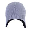 Conetail Winter Knit Hat with for Outdoor and Cold Weather Light Gray Men's Earflaps, Warm, Fleece-Lined, Skiing,